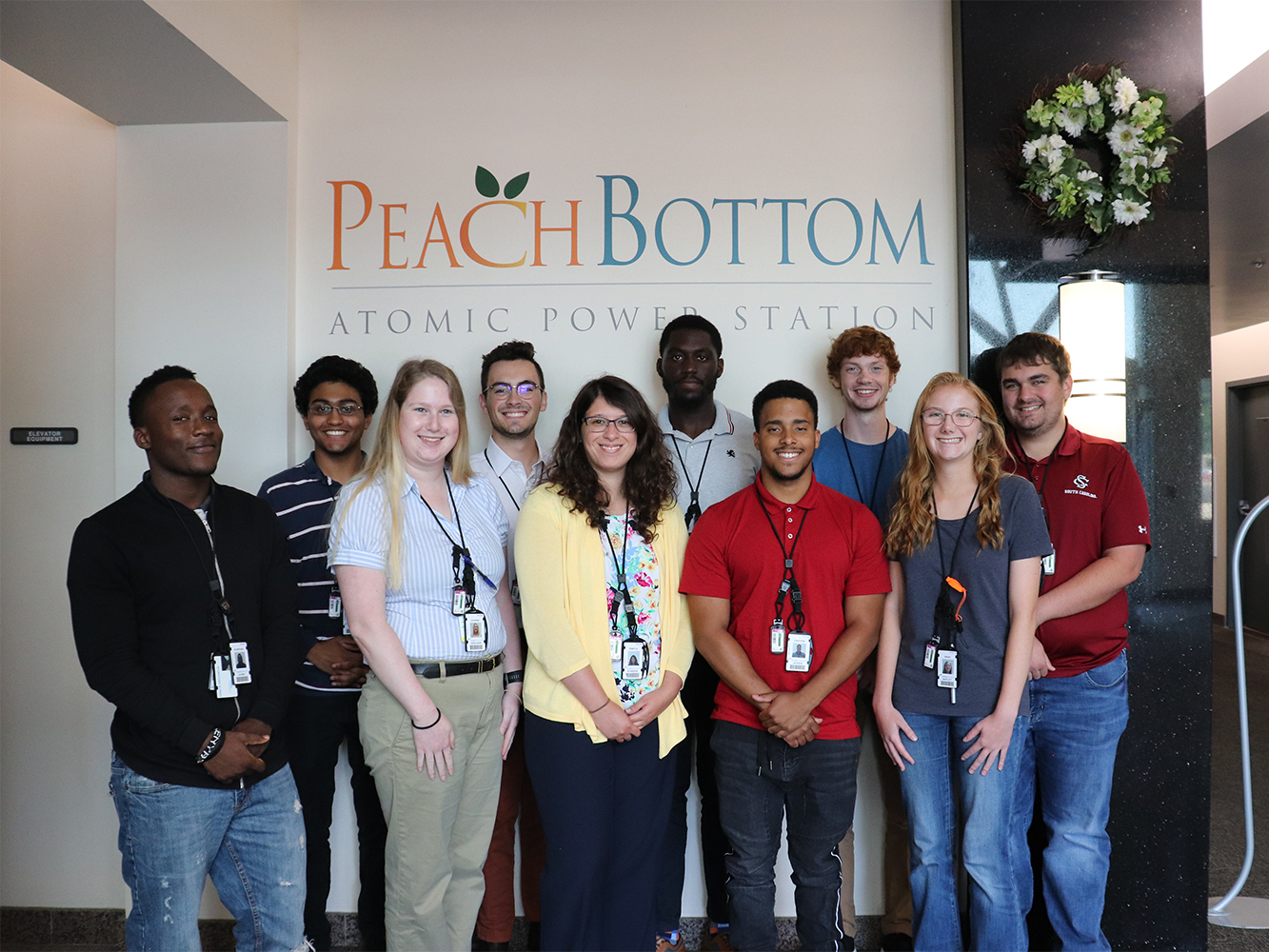 Myself and other interns at Peach Bottom APS